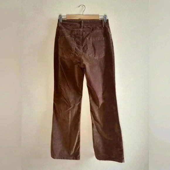 Peruvian Connection Stretchy Velveteen Boot Cut Pants Pecan Brown Women’s Size 4 - Picture 2 of 14